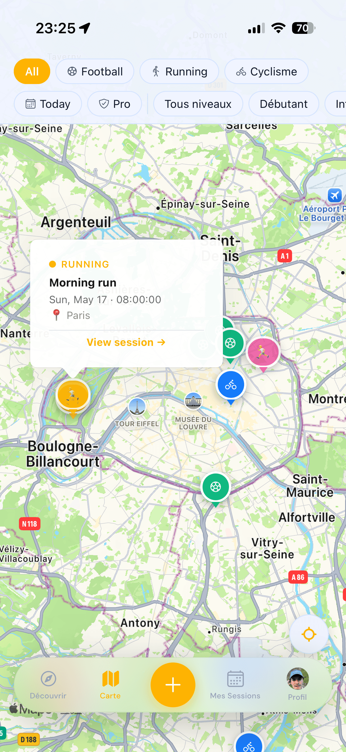 Sessions map
